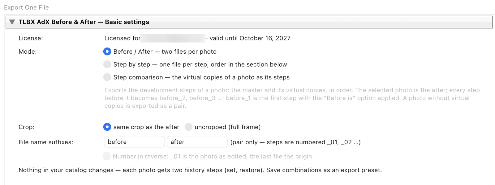Step 2: Choose the mode (1)