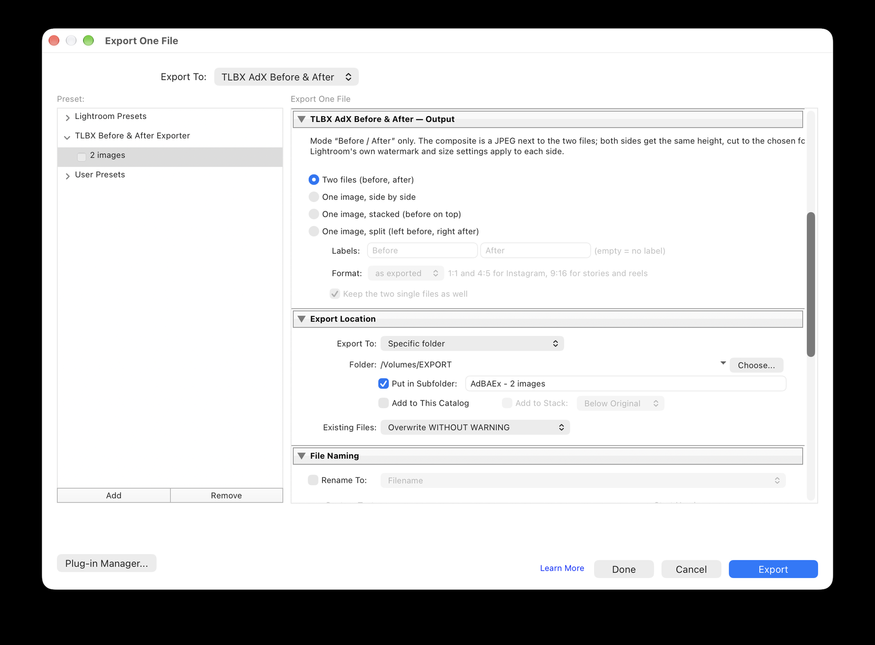Step 4: Before / After mode: output (1)