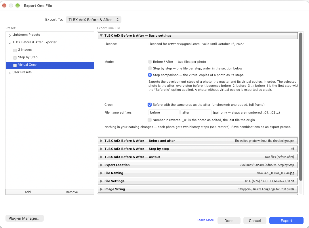 Step 6: Step comparison mode (2)
